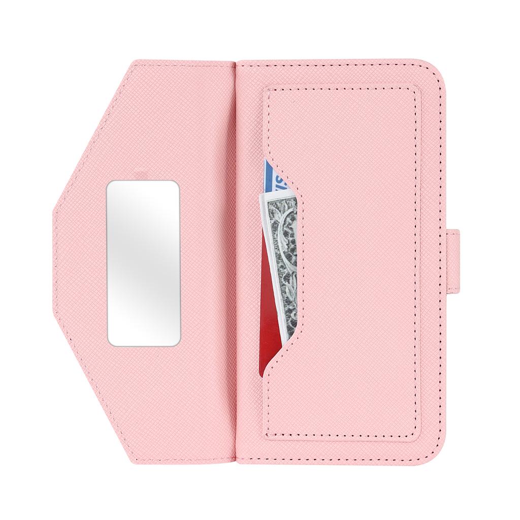 For Sony Xperia 1 VI Stand Case Cross Texture PU Leather Wallet Phone Cover with Shoulder Strap/Makeup Mirror