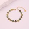 Adjustable Crystal Flower Bracelet Stainless Steel Stainless Steel Bracelet  Gift Giving