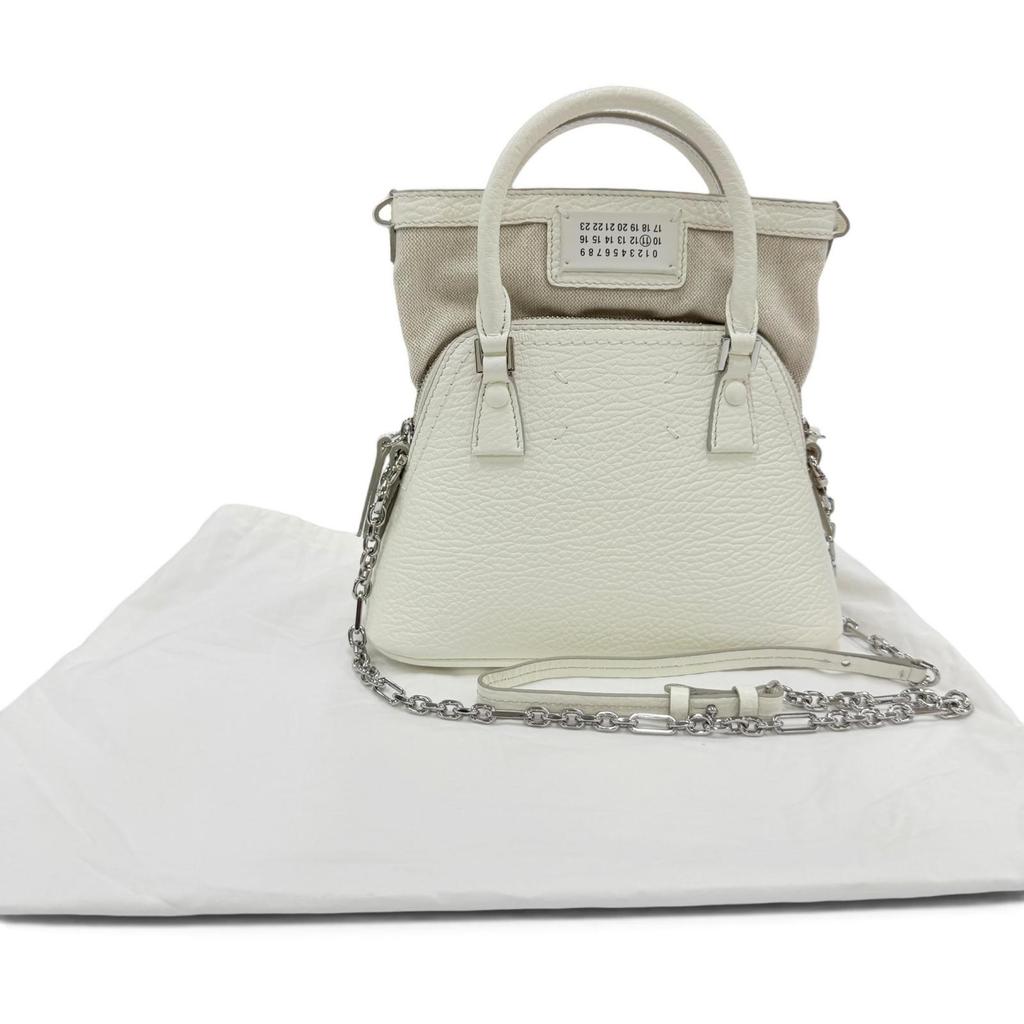 Excellent Maison Margiela 11 Shoulder Bag 5AC Micro Shoulder Bag white S56WG0081 Used