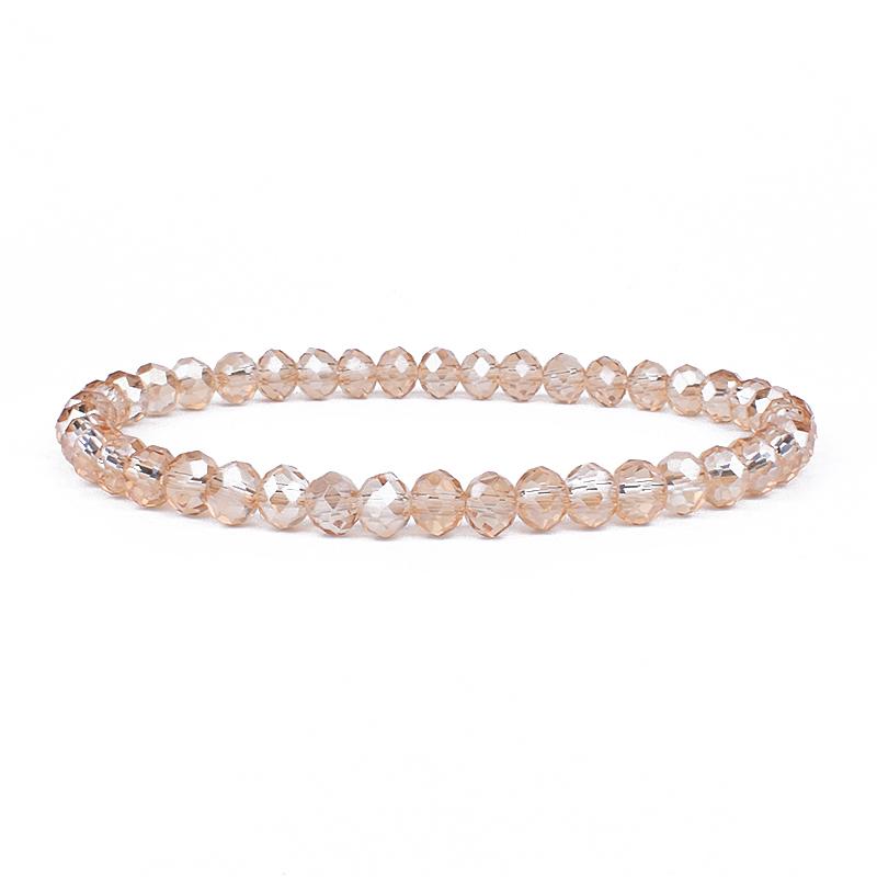 Mini Geslepen Kristal Armband Dames Luxe Kralen Dames Armband Mode 6/8mm 41kleur Kristallen Kralen Armband Vriendschap Sieraden