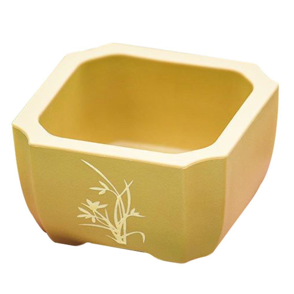 Durable Thick Flower Pot Imitation Purple Clay Bonsai Succulent Basin Simple Plant Bowl  Home