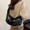 Korean Ins Large-capacity Retro Soft Leather Pleated Dumpling Bag Lazy Style Casual Versatile Shoulder Messenger Bag Fashion