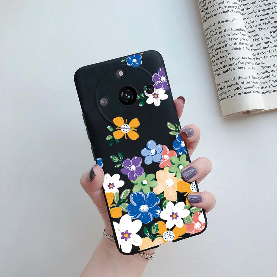 Für Cover Realme 11 Pro Plus Hülle RMX3740 Niedliche Cartoon Katze Blume Weiches Silikon Handyhüllen Für Realme11 11Pro+ 5G 2023 Bumper