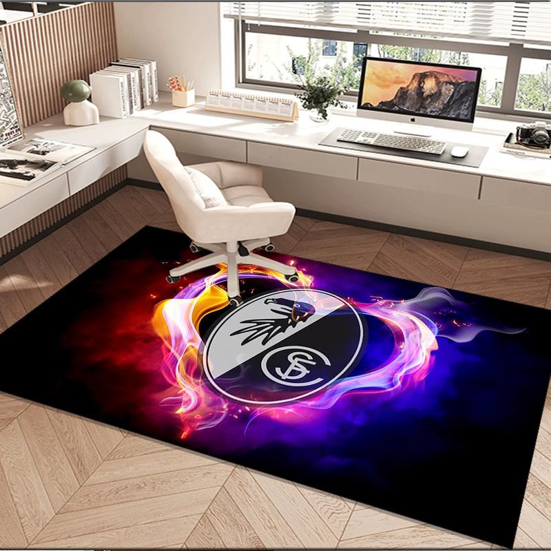 1PC Rug Club Crest Design Carpet, Chair Rug,Area Rug for Office Bedroom Living Rooms Bedroom, Doormat Decor Christmas Fan Gifts