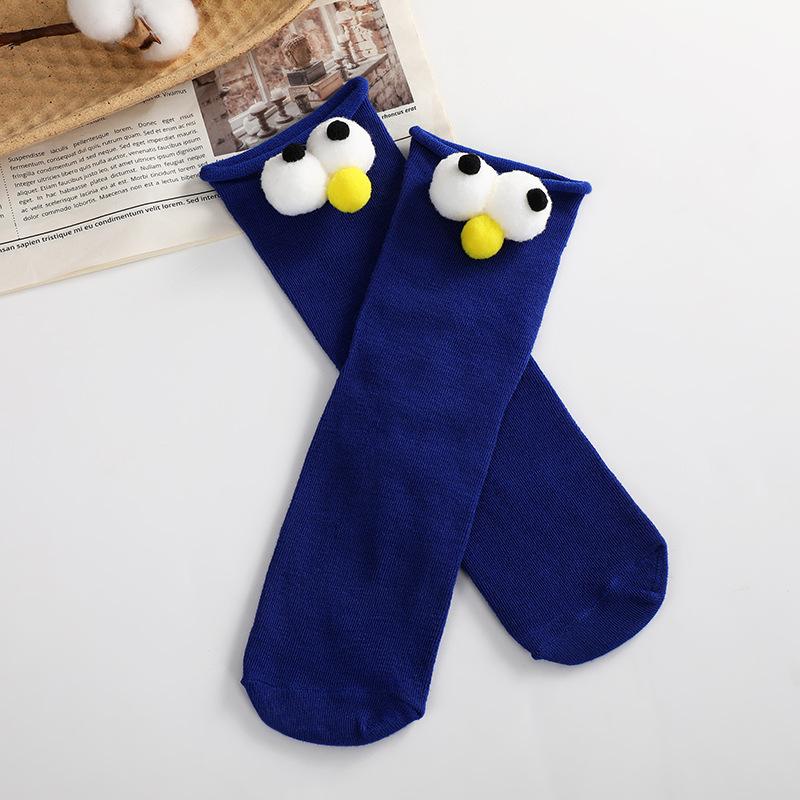 

Детская мода Большие глаза Детские носки Милые мультяшные детские конфетные чулки и носки Милые носки для мальчиков и девочек Детские носки Аксессуары темно-синий