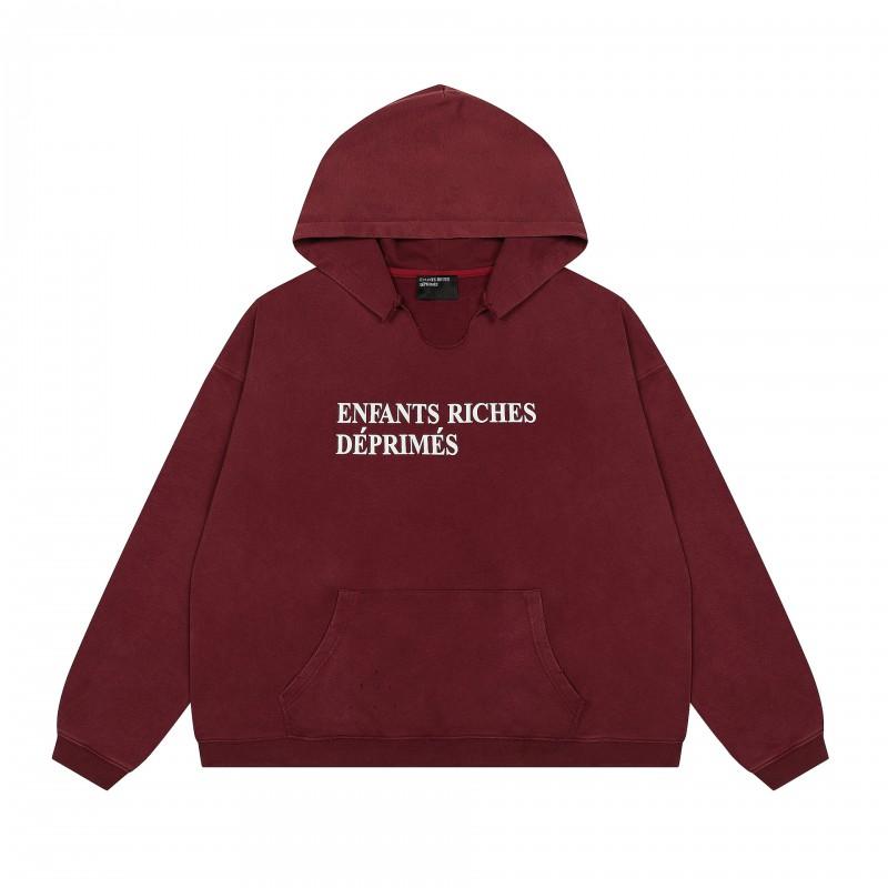 Unisex Oversized Hoodie With Distressed Washed Cotton Print Streetwear Youth Fall