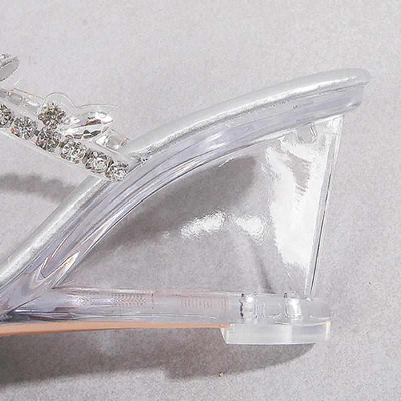 Toc cu pană Strasuri Club de noapte Tocuri înalte Pantofi simpli de damă Pantofi de dans podium Crystal Seria 1098 Toc 8 cm LFD