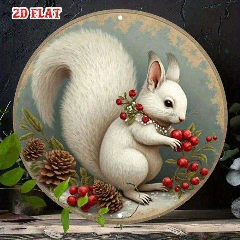 Rustic Round Metal Wall Art Country Style Decor for Kitchen Living Room Bar Restaurant