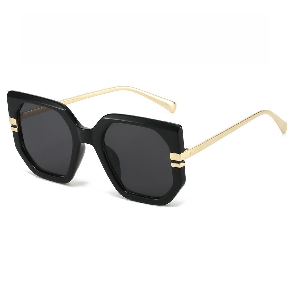 Vintage Square Sunglasses Metal Leg UV400 Women Street Fashion Eyewear