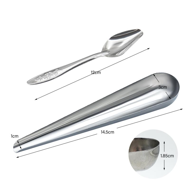 Bird Feeding Tool Pet Bird Parrot Bird Cage Stainless Steel Feeder Stainless Steel Bird Food Spoon Feeding Bird Supplies