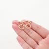 4 Sets 14K18K Gold Color Plated Brass O Toggle Clasps Connector For Diy Bracelet Necklace Jewelry Making Findings Accessories