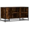 Shoe Bench Smoked Oak 100 x 40 x 53.5 cm Wood Based Panel and Metal