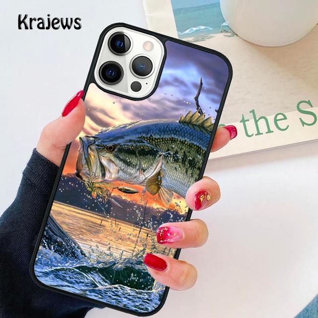 Bass FISHING FISH Soft Phone Case Cover For iPhone 17 Air 16 15 14 Plus 12 13 Pro Max Coque Shell Fundas