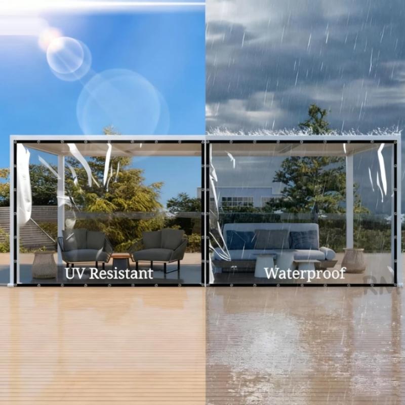 Transparent Waterproof Cloth Thickened Oilcloth Garden Rainproof Plastic Cloth Plant Cold-Proof Heat Insulation Tarpaulin