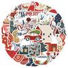 50 Christmas Doodle Stickers Suitcase Car Notebook Skateboard Water Cup Waterproof Decorative Stickers