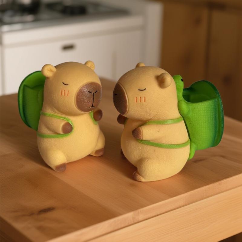 

Креативный Милый Капибара Держатель для Ручек Большой Вместимости Портативный Держатель для Кистей для Макияжа Многофункциональный Мультяшный Канцелярский Органайзер