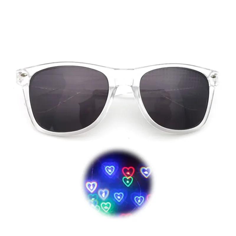 ladies Fashion Diffractive Optical Fireworks Glasses Special Effect Sunglasses Adult Dance Light Show Sunglasses Female Glasses