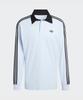 ADIDAS 3-Stripe Rugby Long Sleeve Polo - Crystal Sky / Ke2445