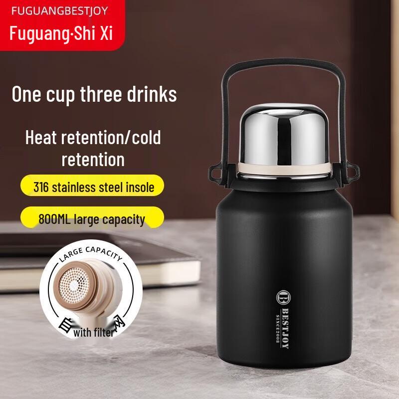 FUGUANG Large Capacity Dual-Drink Insulated Stainless Steel Bottle