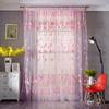 Floral Pattern Window Voile Sheer Curtains Panel for Bedroom Living Room Balcony