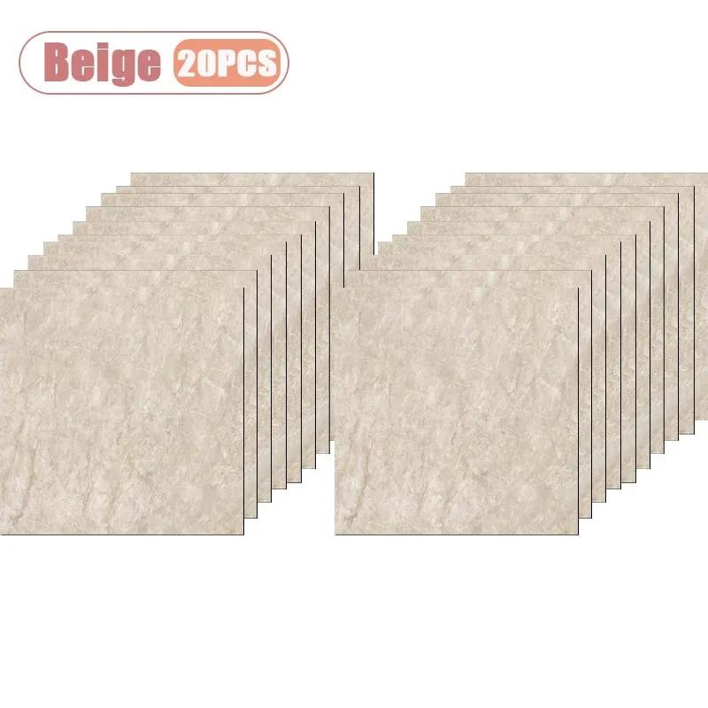10-40PCS 30x30cm Marble PVC Self-Adhesive Floor Sticke Waterproof  Floor Wallpaper Non-Slip for Kitchen Bathroom DIY Home Decor