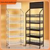 4-Tier Mobile Food Display Shelf