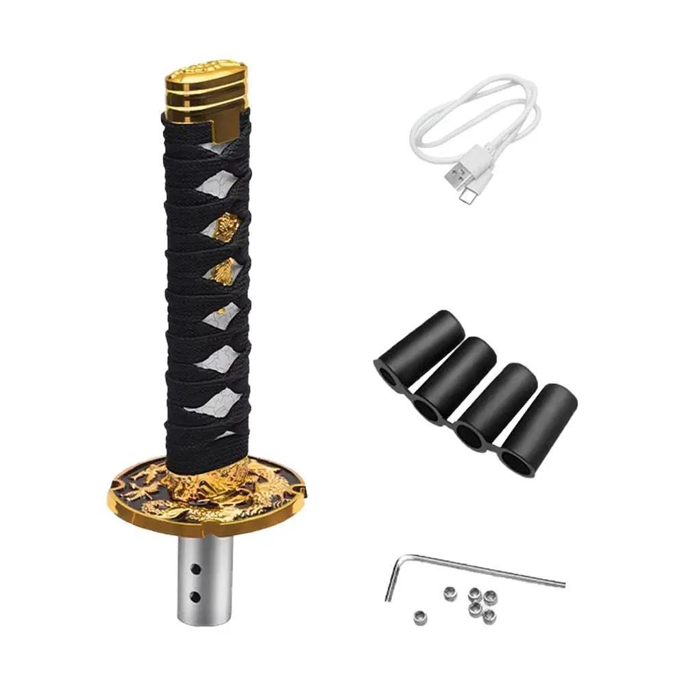 Car Manual Shift Knob Shift Lever Illuminated Samurai Lever Gear Sword Tools Car Shift Decoration Car Lever M8C3