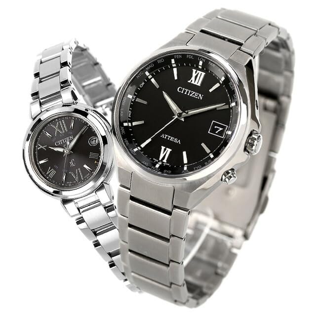 

[Citizen] CITIZEN Atessa Cross Sea Watch Pair Watch Couple Commemorative CB1120-50G ES9430-89E Men s Women s