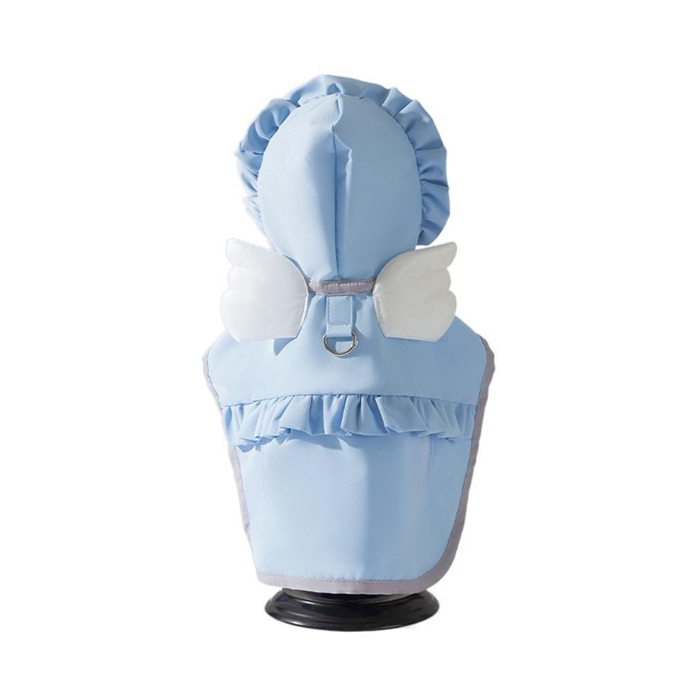 

Регулируемый дождевик-накидка для питомца, собаки-ангела, одежда для питомца, плащ для питомца, дождевик для маленьких собак M синий