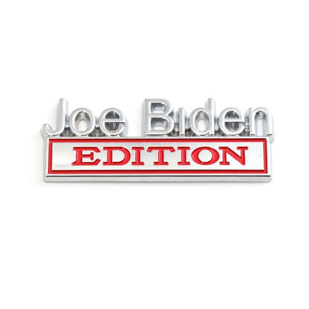 1Pc 3D Metal Joe Biden Edition Logo Car Front Grille Badge Side Fender Rear Trunk Emblem Sticker Decal