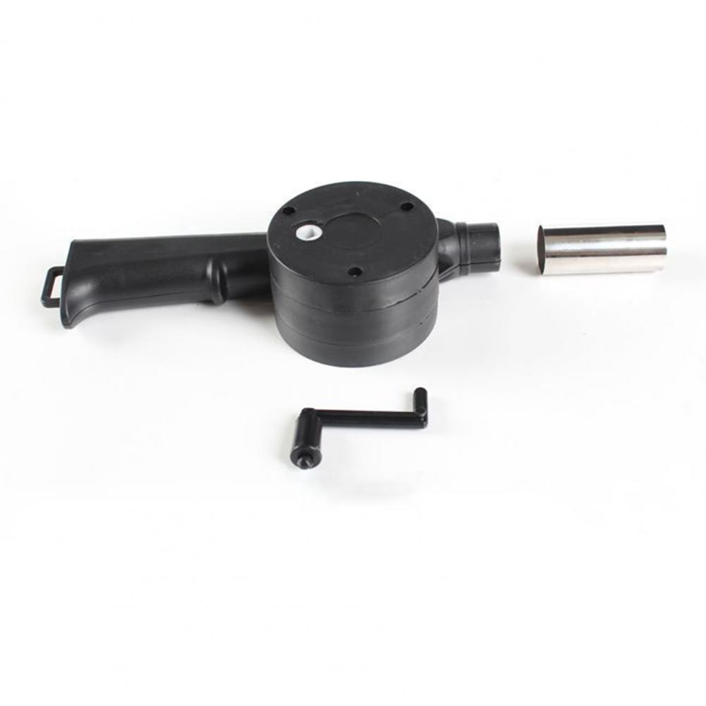 Grill Fan Hand Blower Hand Cranked Charcoal Starter Fan Lightweight Grill Blower Multi-function Outdoor Tool for Camping