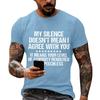 Men's Casual Graphic T Shirt Short Sleeve Loose Fit Crew Neck Tee Top with Printed Text Statement Comfortable Everyday Wear