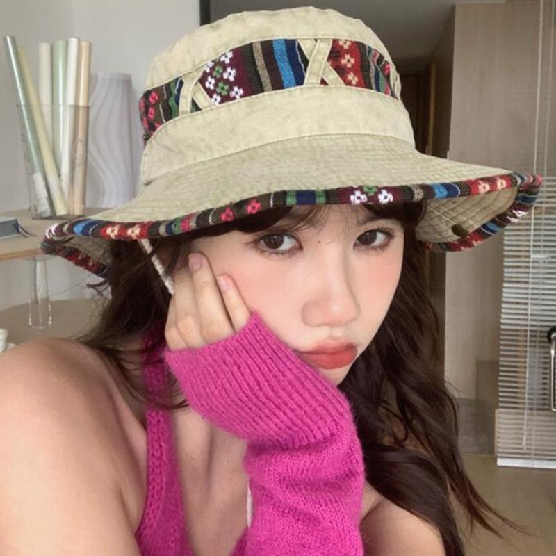 Spring Summer Washed Denim Outdoor Leisure for Sun Cowboy Cap Women Cotton Breathable Washed Denim Adjustable Cycling Ca