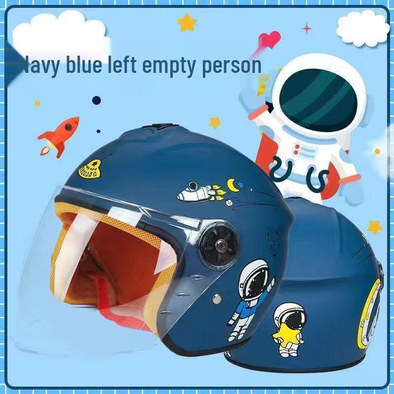 Dinosaur Cartoon Children's Electric Car Helmet - Four Seasons Safety, Thickened for Girls and Boys