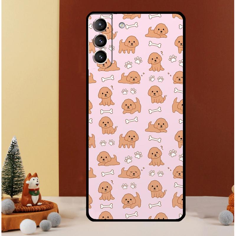 Cartoon Cavoodle Cavapoo Case For Samsung Galaxy S22 S23 S24 Ultra Note 20 10 Plus S8 S9 S10 S20 FE S21 FE Cover