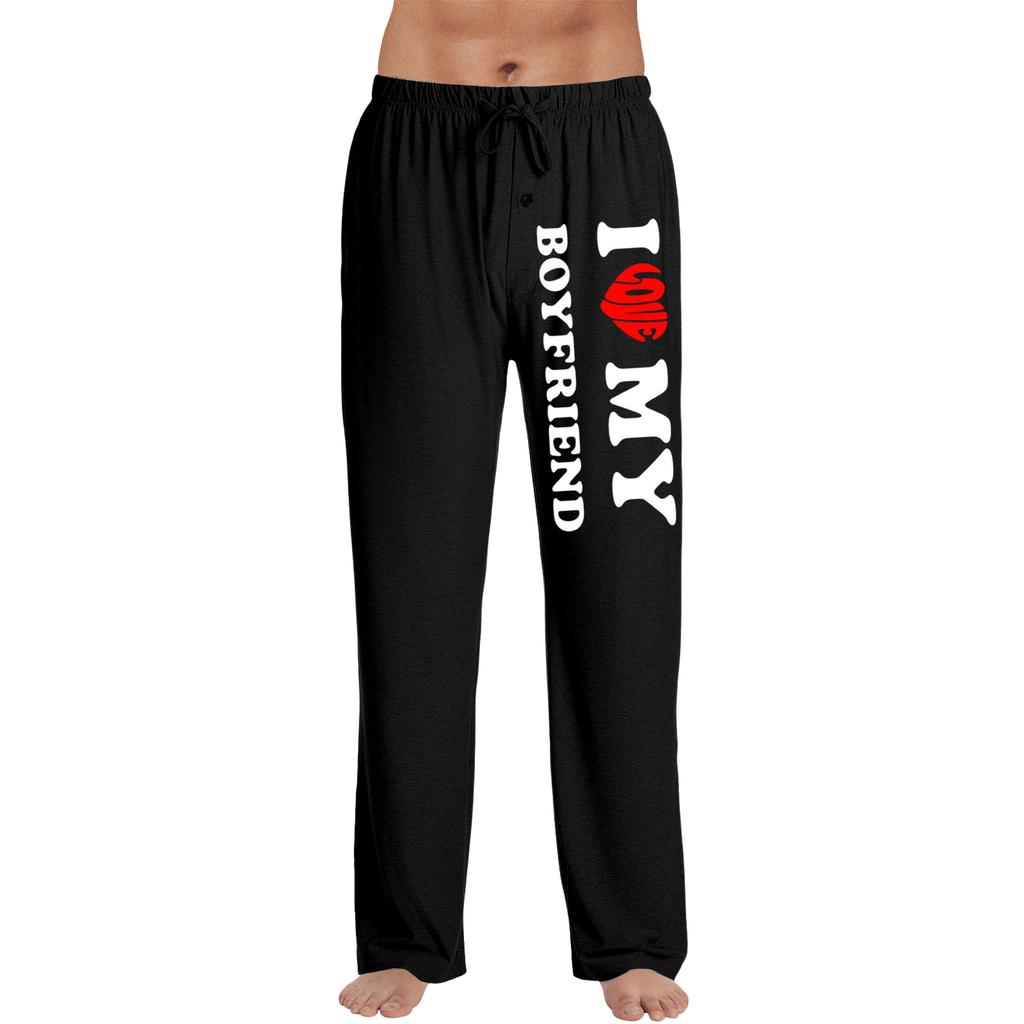 Herren Valentinstag Mode Bedruckte Lässige Hose mit geradem Bein