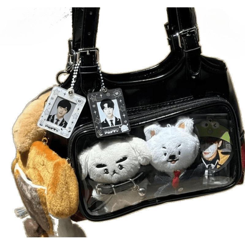 Versatile Japanese Itabag: Large Capacity Casual Fandom Bag with Button Closure