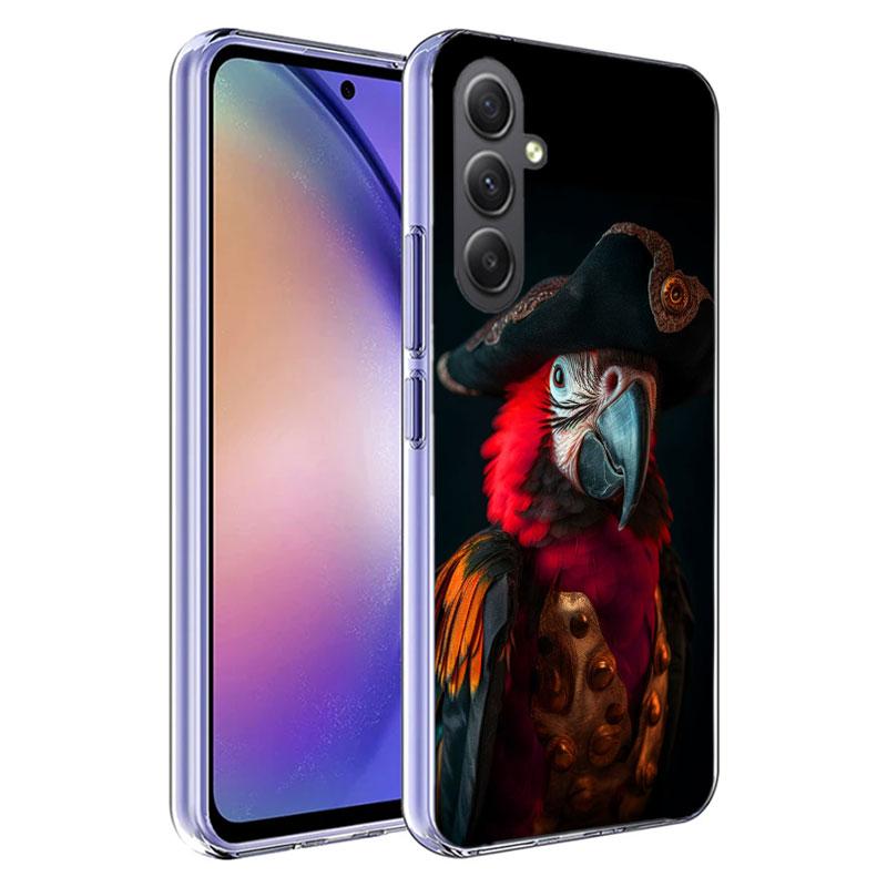 Macaw Pirate Phone Case for Samsung A17 A37 A57 A07 A16 A26 A36 A56 A06 A02S A12 A22 A32 A52S A04S A14 A24 A34 A54 A03 A13 A33 A