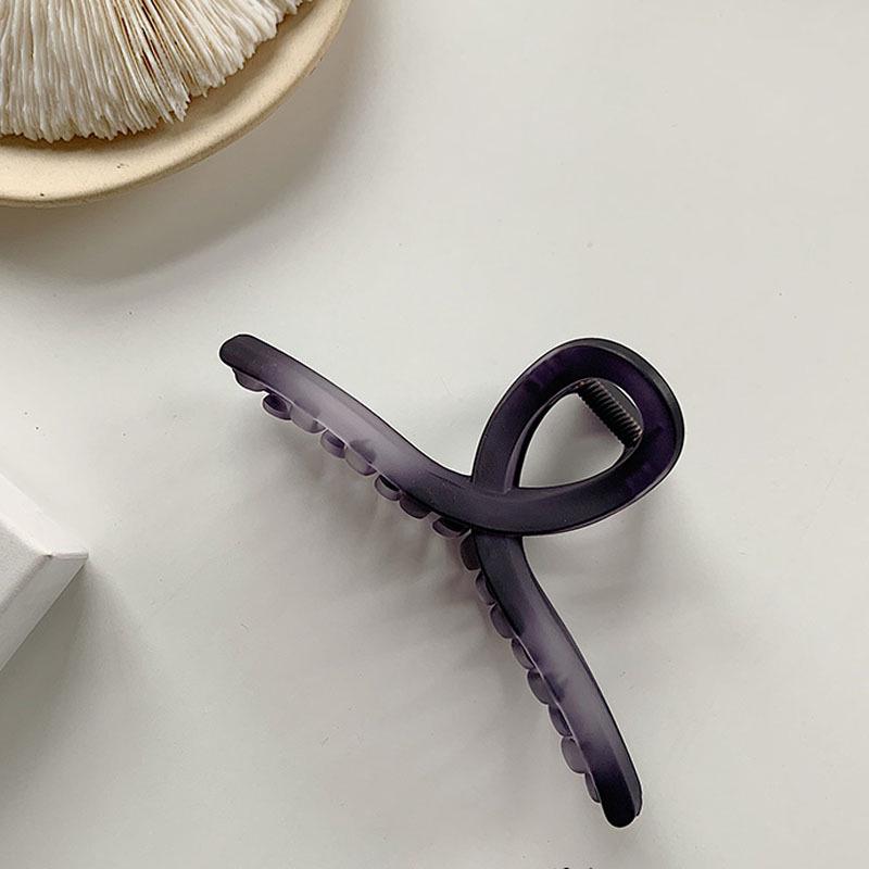 

Frosted Texture Shark Hair Claw - Stylish, Simple, Large Hair Clip for Women сірий колір