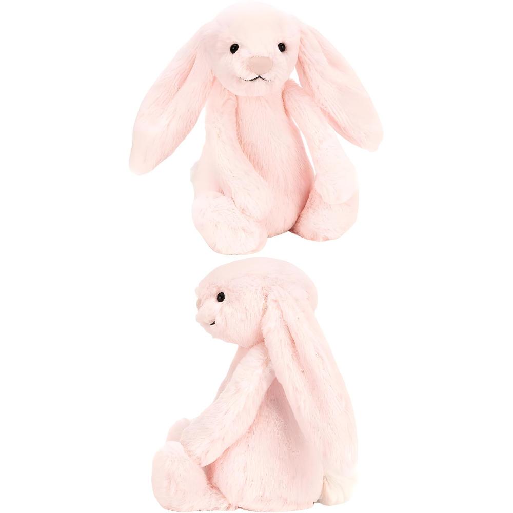 JELLYCAT Bonnie Rabbit series shy bunny rattle pink N cute vocalisation doll plush doll sitting height 18cm high