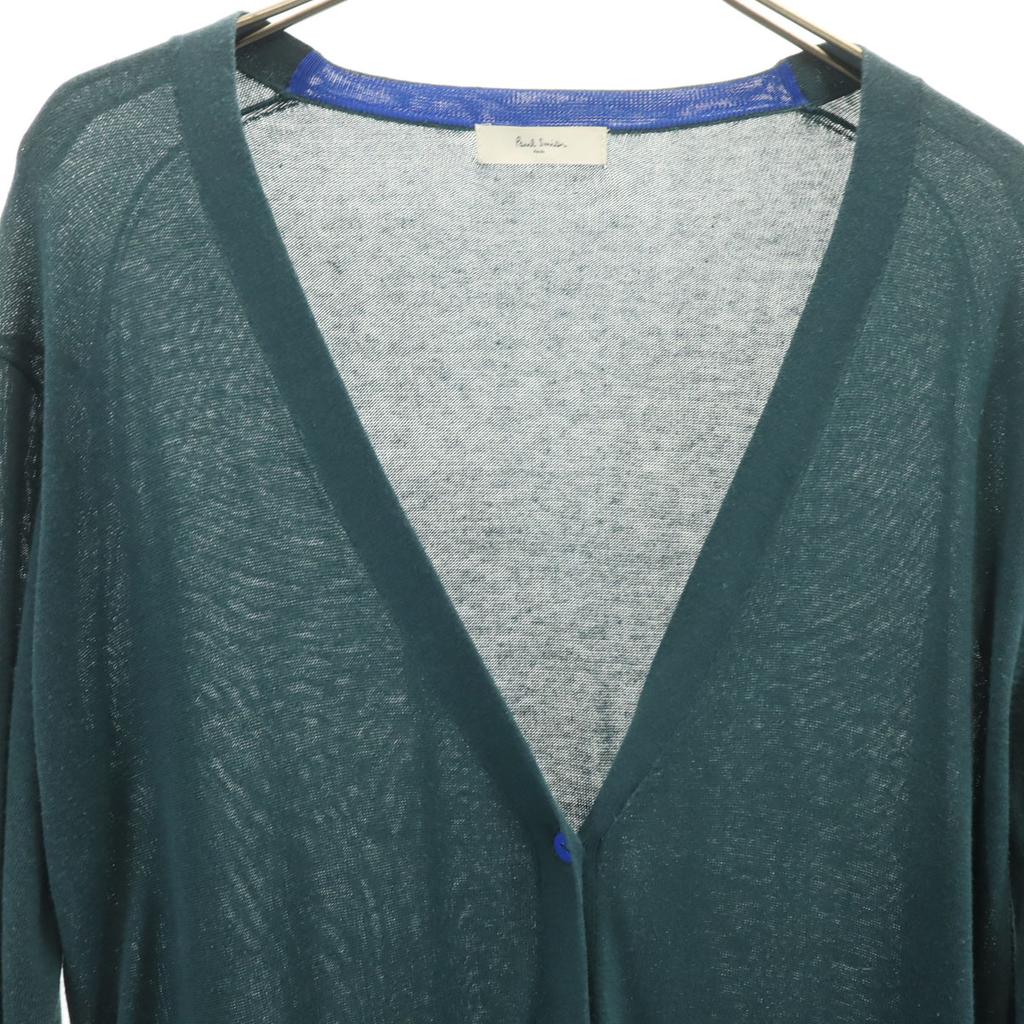 Paul Smith Long Sleeve Long Knit Cardigan M Deep Green Women Used