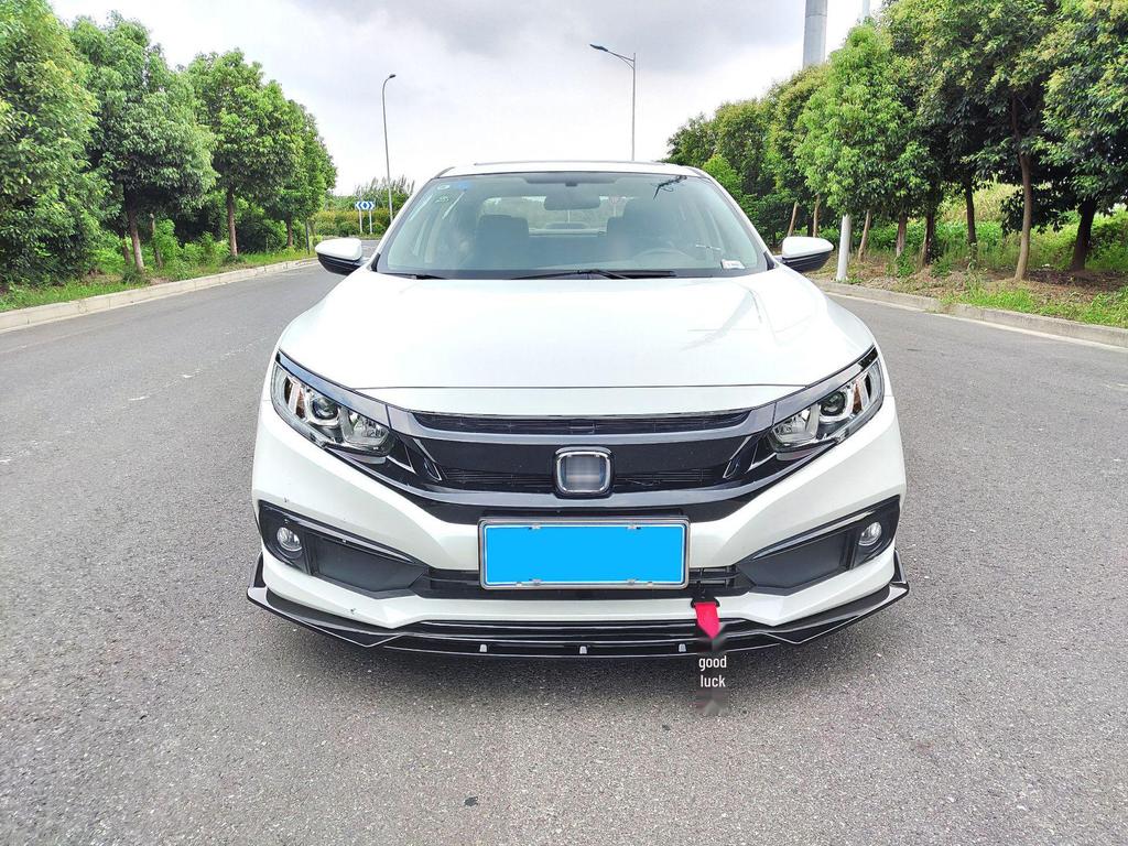 Civic 16th-20th Gen Front Lip Splitter & Rear Spoiler Kit with Double/Single-Layer Side Skirts