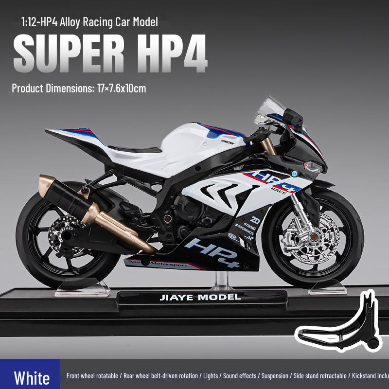 Alloy 1:10 BMW S1000RR Motorcycle Model with Sound and Light Features