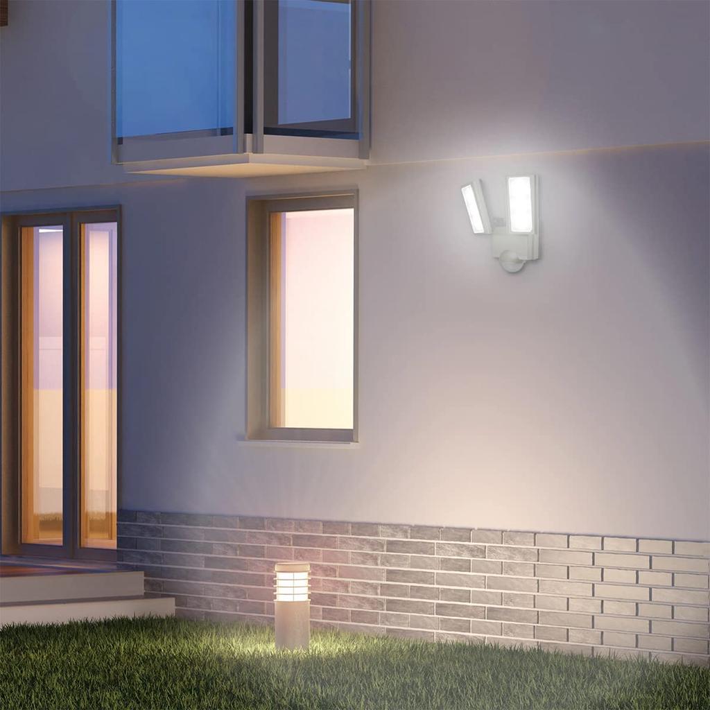 ELPA Outlet-Type Sensor Light, 2 Lights (White LED/Waterproof), Outdoor, Foot Sensor Light (ESL-ST1202AC)