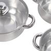Cooking Set with Lids Thickened Multifunctional Easy To Clean Even Heating Stainless Steel Pots and Pans Set for Kitchen