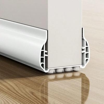 1pc PVC Wool Door Bottom Sealing Strip Mute Noise Reduction Mouse Proof Draft Stopper Home Door Gap Sealer