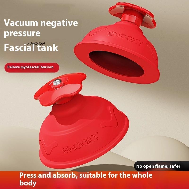 2Pcs Silicone Vacuum Therapy Cups Press Type Cellulite Suction Cup Back Body Anti-Cellulite Massage Tool for Family Use