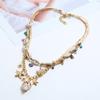 Unique Starfish Shell Choker Necklace for Women Retro Large Conch Collar Necklace Statement Pendant Neck Jewelry Gift