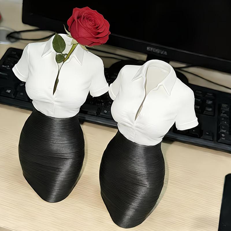 3D Printed Office Creative Ornament Ol Professional Half-Body Statue Vase Desk Art Decor Ideal For Stress Relief