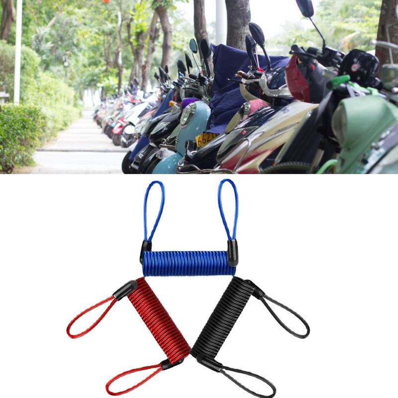 Motorcycle Brake Disc Lock Lock Reminder Cable Bike Spring Cable Bike Wheel Disc Brake Lock Bicycle Spring Rope Cable Alaram